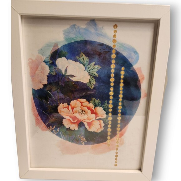 Lot of 3 White Framed Bird & Floral Prints – Goldfinch Theme – 9″×11″ Each - Picture 3 of 5